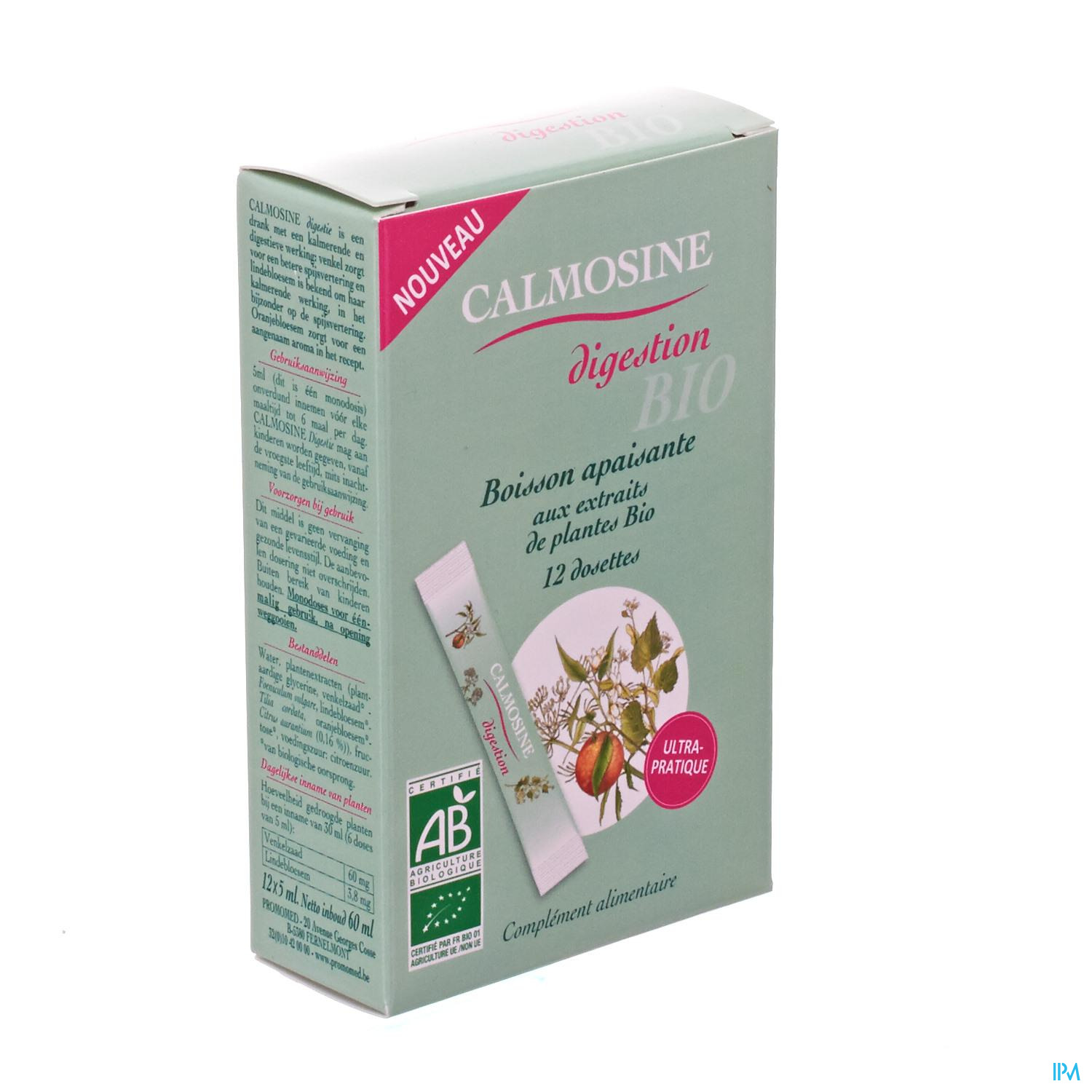 Calmosine Digestion Apaisée Fenouil & Tilleul 12 monodoses x 5ml - Pharma  Online