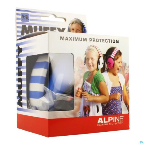 Alpine Muffy Casque Anti-Bruit Enfant Bleu/Blanc 1 Pièce