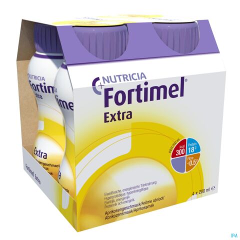 Fortimel Extra Abricot Bouteille 4x200ml