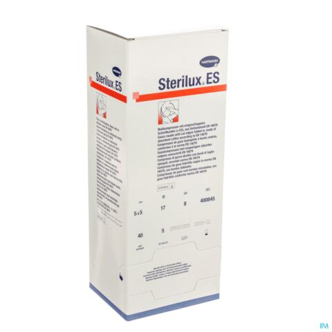 Hartmann Sterilux ES Compresses Stériles 8 Plis 5cmx5cm 40x5 Pièces