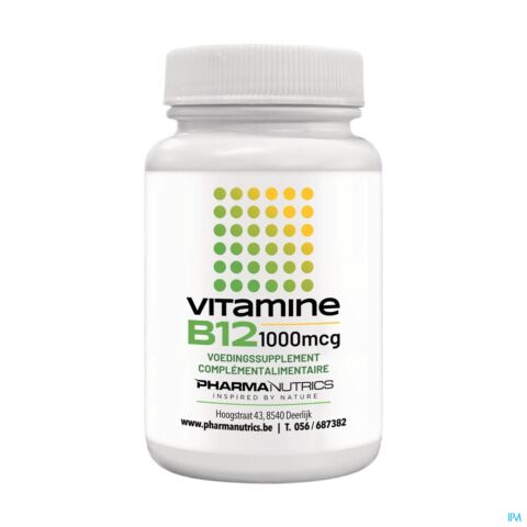 PharmaNutrics Vitamine B12 1000mcg 60 Comprimés à Croquer