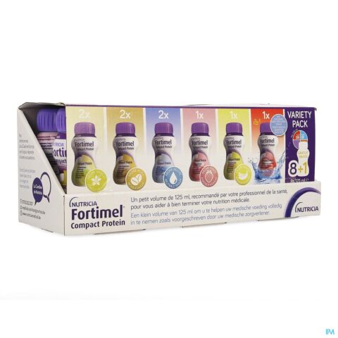 Fortimel Compact Protein Variety Pack 8+1 X125ml