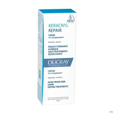 Ducray Keracnyl Repair Crème Peaux à Tendance Acnéique Tube 50ml