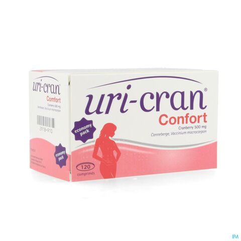 Uri-Cran Confort 500mg Hygiène Urinaire 120 Comprimés