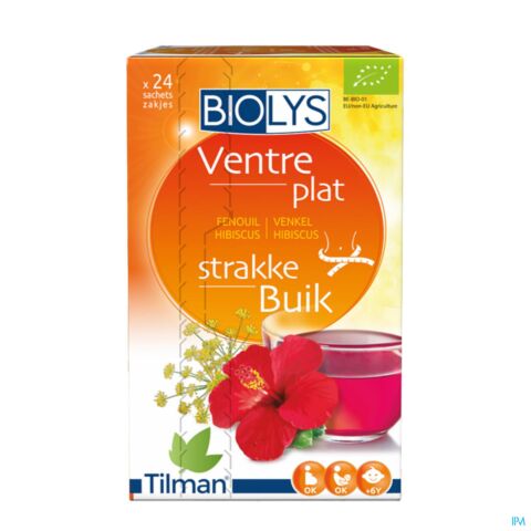 Biolys Ventre Plat Tisane Fenouil-Hibiscus 24 Infusions