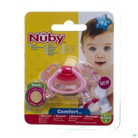 Nuby C Sucette Pp Silicone Geo Ortho Plus18m