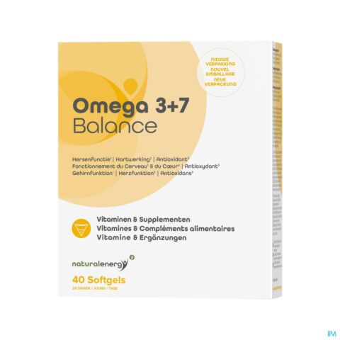 Natural Energy Omega 3+7 Balance 40 Gélules