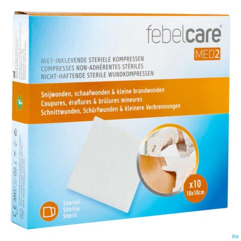 Febelcare Med2 Compr.n/adh. Ster. 10,0x10,0cm 10x1