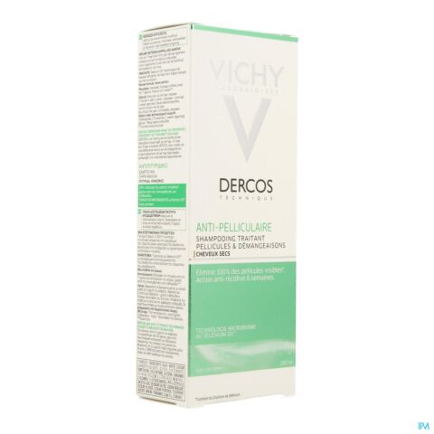 Vichy Dercos Shampooing Anti-Pelliculaire Cheveux Secs Flacon Promo Duo 2ème -50% - 2x200ml