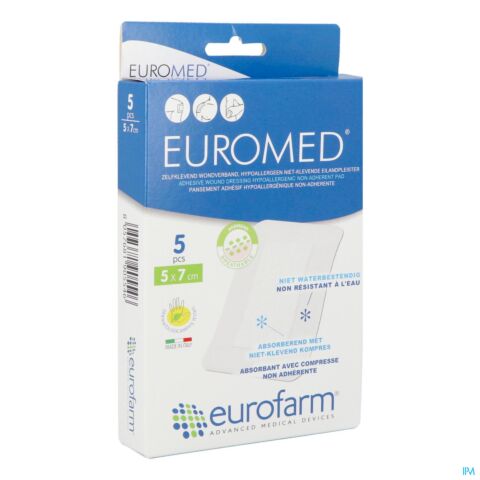 Euromed 5x 7cm 5 Pansement D'ile Steril