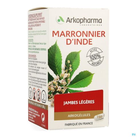 Arkopharma Arkogélules Marronnier d'Inde Jambes Lourdes & Troubles Hémorroïdaires 150 Gélules