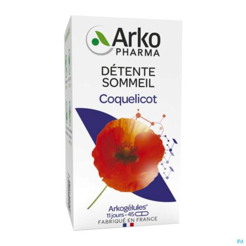 Arkopharma Arkogélules Coquelicot Détente & Sommeil 45 Gélules