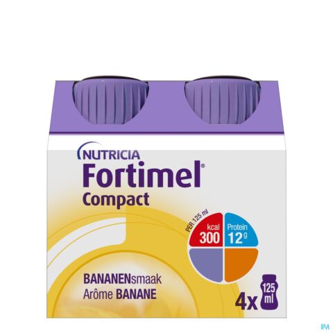 Fortimel Compact Banane Bouteille 4x125ml