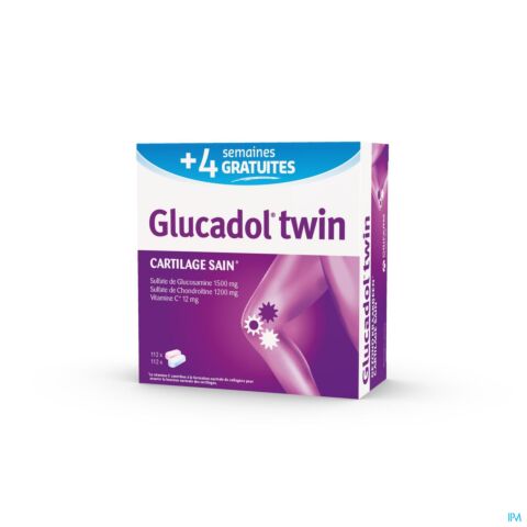 Glucadol Twin Cartilage Sain Promo 4 Semaines Gratuites 2x112 Comprimés