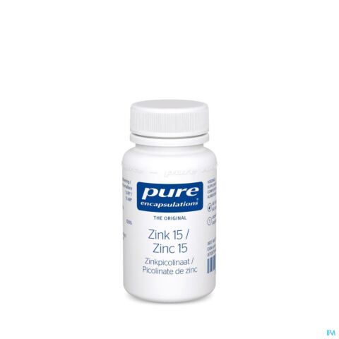 Pure Encapsulations Zinc 15 Picolinate de Zinc 60 Gélules