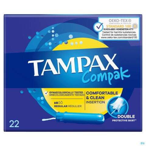 Tampax Compak Regular Tampons 22