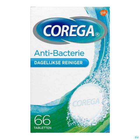 Corega Anti-Bactérie pour Prothèse Dentaire 66 Comprimés
