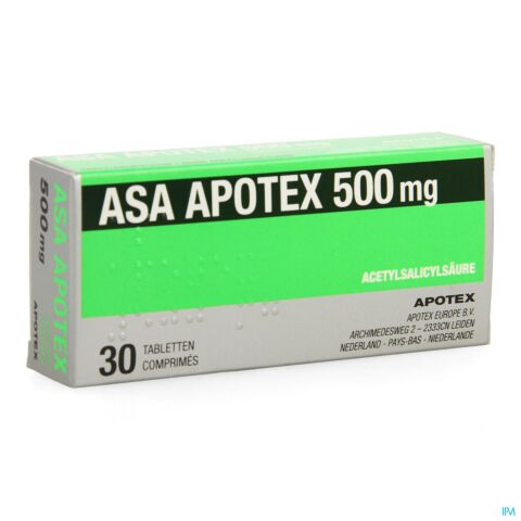 Asa Apotex 500mg Comp 30 X 500mg