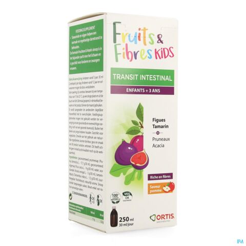 Ortis Fruits & Fibres Kids Transit Intestinal Sirop Flacon 250ml