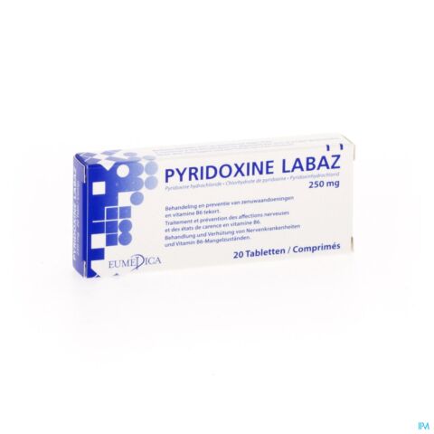 Pyridoxine 250mg 20 Comprimés