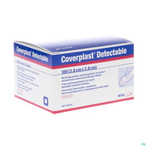 Coverplast Detectable Pans Urgence 3,8x3,8cm 100