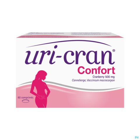 Uri-Cran Confort 500mg Hygiène Urinaire 60 Comprimés