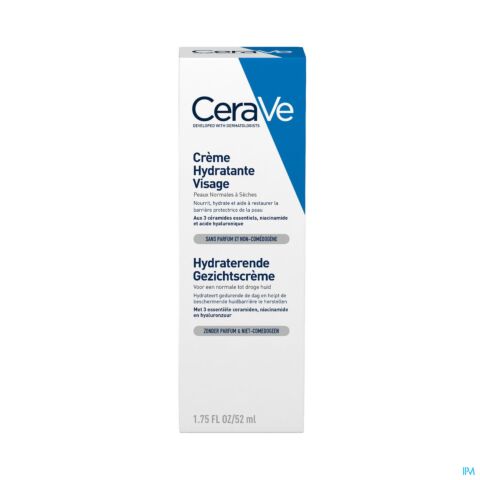CeraVe Crème Hydratante Visage Flacon Tube 52ml