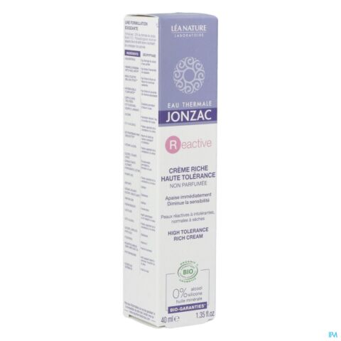 Jonzac Creme Riche Haute Tolerance 40ml