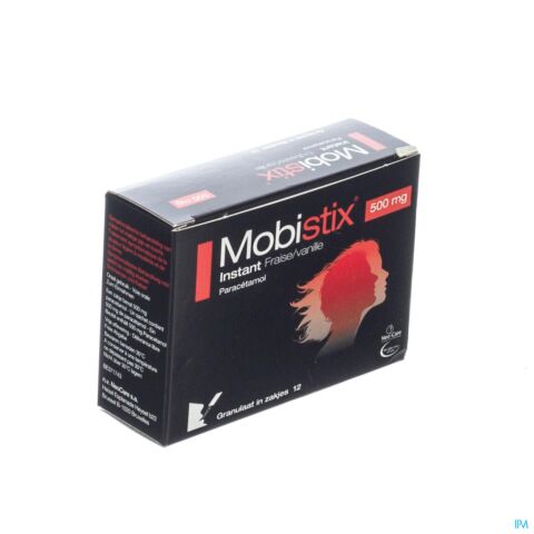 Mobistix Instant Fraise Vanille 500mg Gran Sach 12