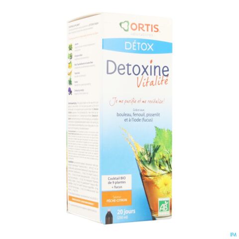 Detoxine Vitalite Peche Citron Fucus Bio 250ml