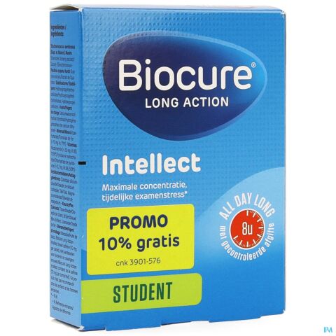 Biocure Long Action Intellect Etudiant 40 Comprimés Promo 10% Gratuit