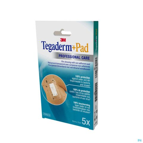 Tegaderm Plus Pad 3m Transp Steril 5cmx 7cm 5 3582p
