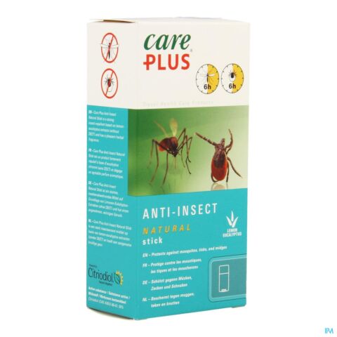 Care Plus Natural Anti-Insectes Sans DEET Lemon-Eucalyptus Stick 50ml