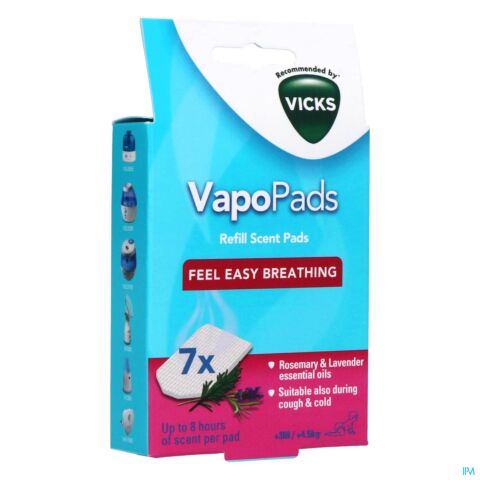 Vicks Comforting VapoPads 7 Tablettes Parfumées au Romarin & à la Lavande