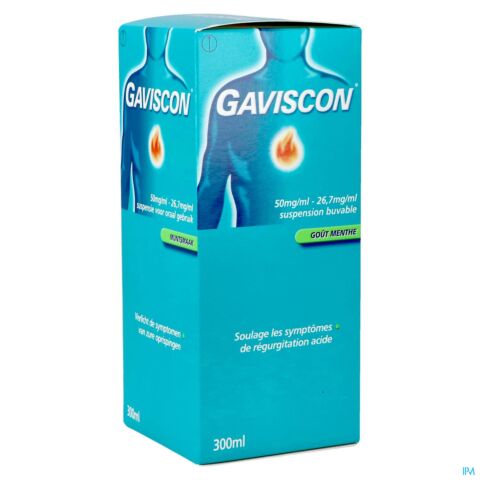 Gaviscon Anti-Reflux Suspension Buvable Goût Menthe Flacon 300ml