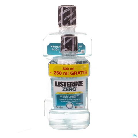 Listerine Zero Bain Bouche 500ml + 250ml Gratuit