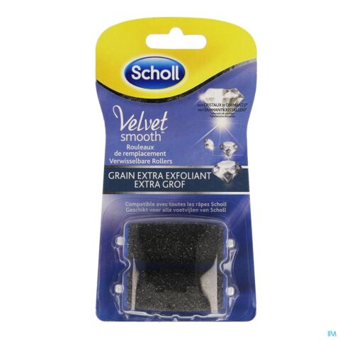 Scholl Velvet Smooth Rouleaux de Remplacement Grain Extra Exfoliant 2 Pièces