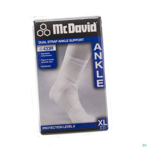 Mcdavid Dual Strap Ankle Support White Xl 433