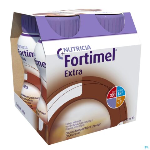 Fortimel Extra Chocolat Bouteille 4x200ml