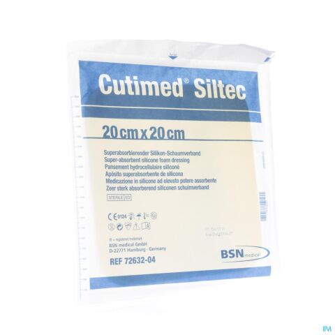 Cutimed Siltec Cp Steril 20,0x20,0cm 1 7328504