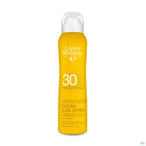 Louis Widmer Clear Sun Spray Transparent Parfumé IP30 125ml