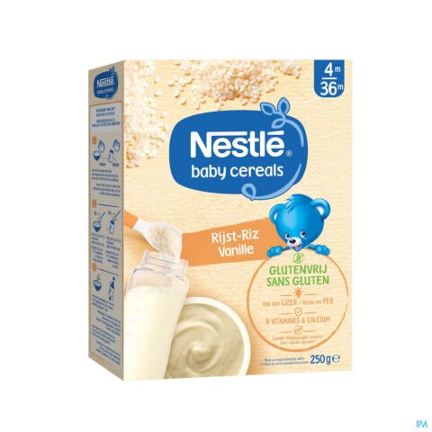 Nestlé Baby Cereals Riz Vanille Sans Gluten 4-6m 250g