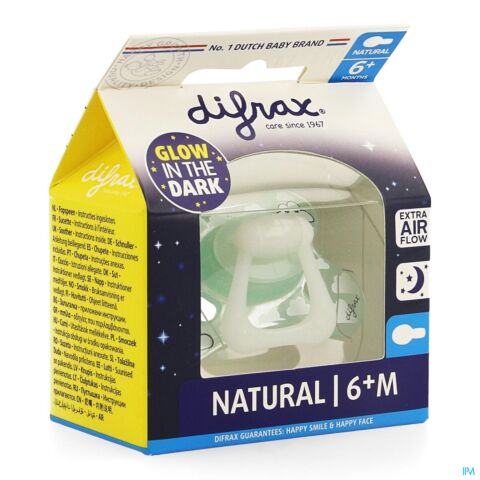 Difrax Sucette Natural Nuit Sleepy Baba 6+ Mois 1 Pièce