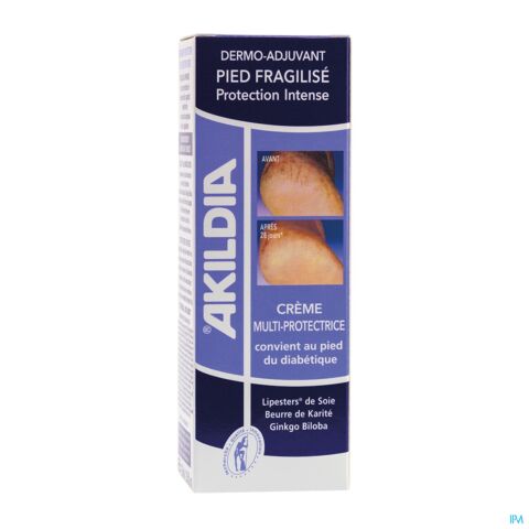 Akileïne Akildia Crème Multi-Protectrice Pieds Diabétiques Tube 75ml