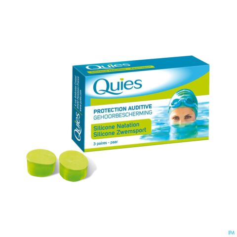 Quies Protection Auditive Silicone Natation Adulte 3 Paires