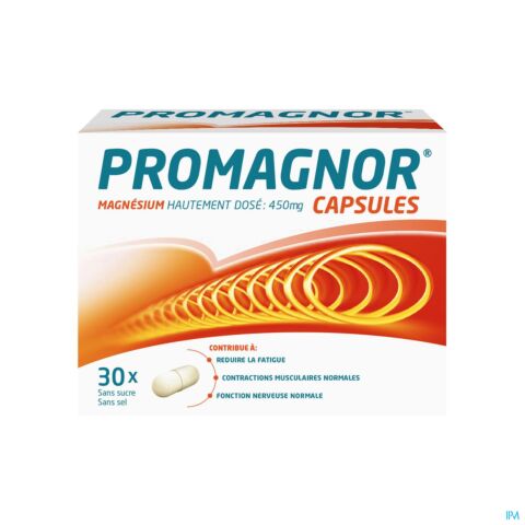 Promagnor Magnésium Hautement Dosé 450mg 30 Gélules