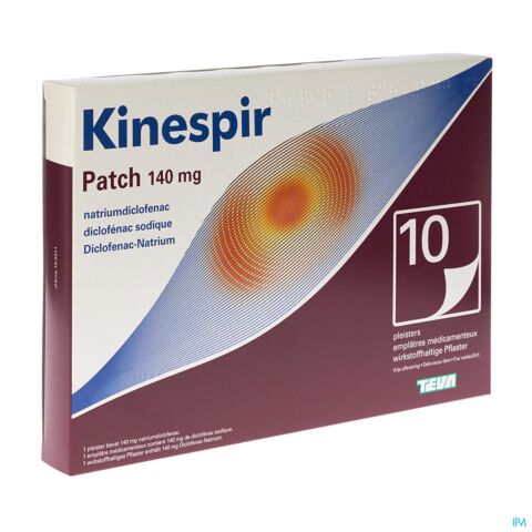 Kinespir Patch 140mg 10 Emplâtres Médicamenteux