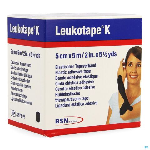 Leukotape K Bande Adh Elast Noir 5cmx5m 1