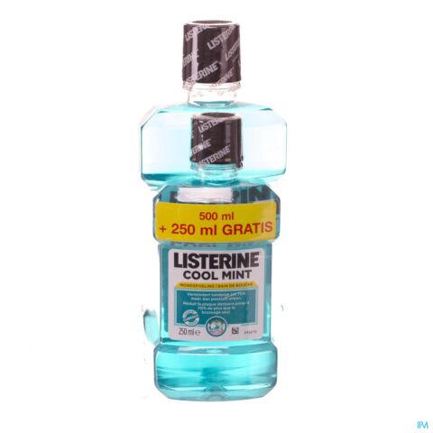 Listerine Coolmint Bain De Bouche 500ml+250mlgrat.