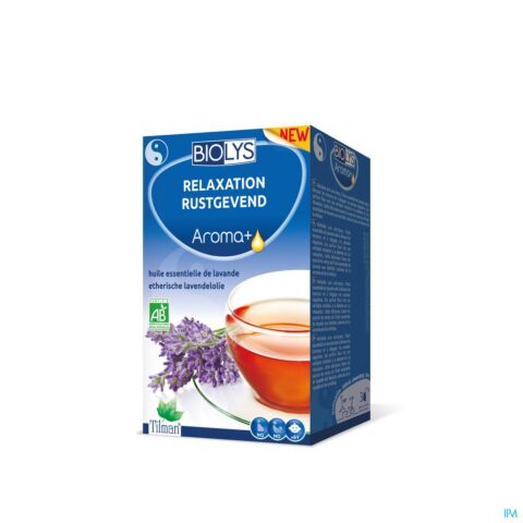 Biolys Aroma+ Relaxation Tisane Huile Essentielle de Lavande 20 Infusions